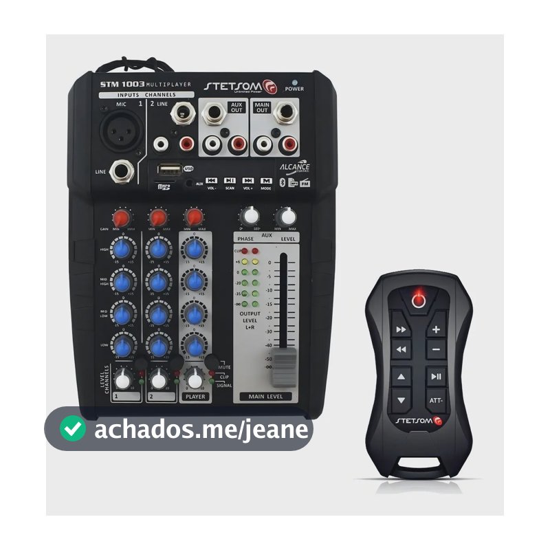 Mesa Stm1003 3 Canais Sd Fm Bt Usb Controle Stetsom Sx Full