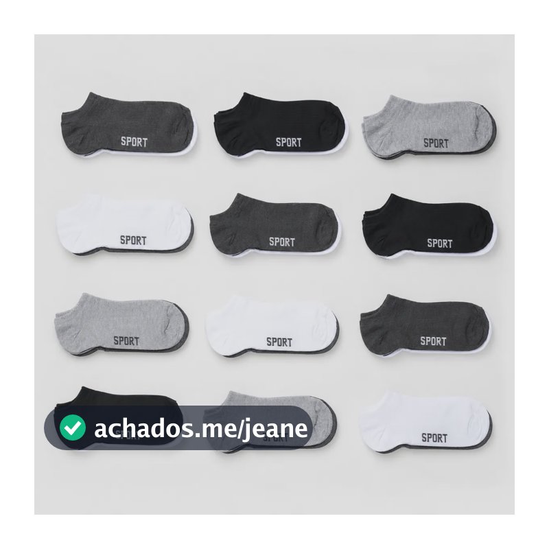 Kit 12 Pares Meia Soquete Cano Curto 38 Ao 44 Premium Oferta Mista 38 A 44