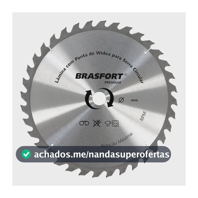 Serra Circular Widea 250mmx30mm 24 Dentes - Brasfort - 7385