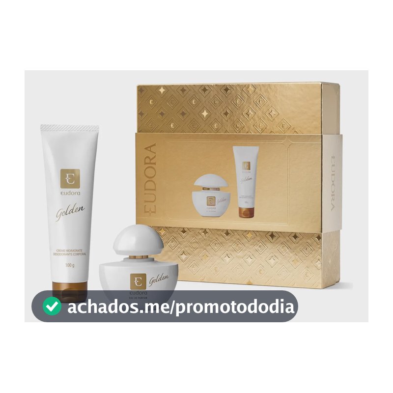 Eudora Golden Kit Presente Natal: Eau De Parfum 35ml + Creme Hidratante Desodorante Corporal 100g