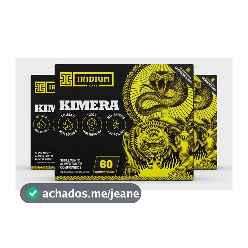 Cafeína Iridium Labs Kimera em comprimidos Sem sabor 3 kits de 60 un