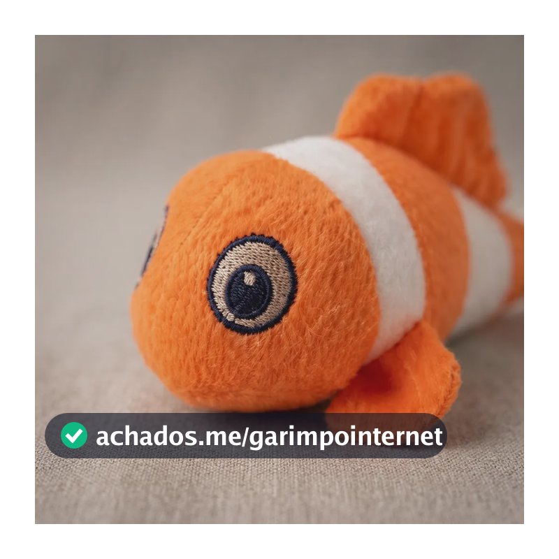 Brinquedo Nemo Pet Peixe Palhaço Com Apito 28cm Pelúcia Laranja Brinquedo Pet De Pelúcia