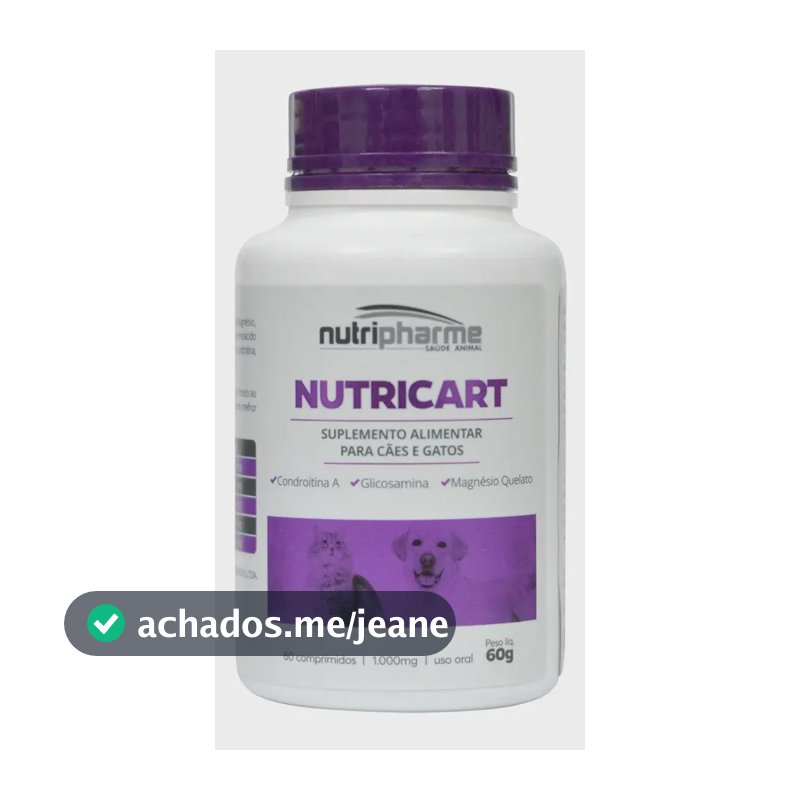Nutricart 1000 Suplemento Cachorros/Gatos 60 Comprimidos