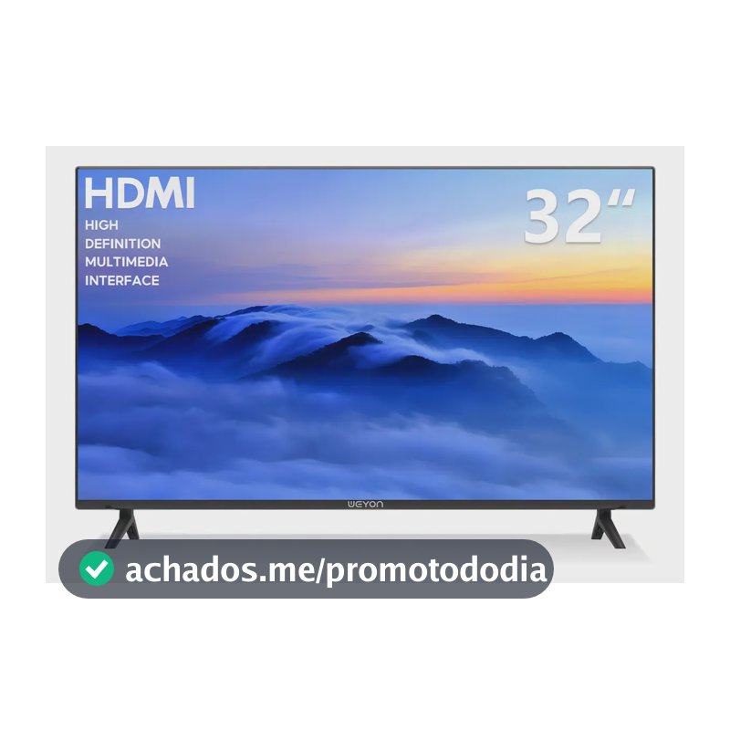 TV 32 Polegadas Digital HD 2 HDMI 2 USB VGA para Sala Quarto Escritório Imagem Nítida e Conexões Versáteis