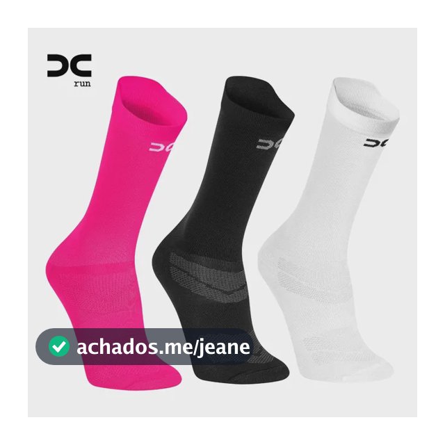 Kit 3 Meias Esportivas Unissex Confort Academia Corrida Gym