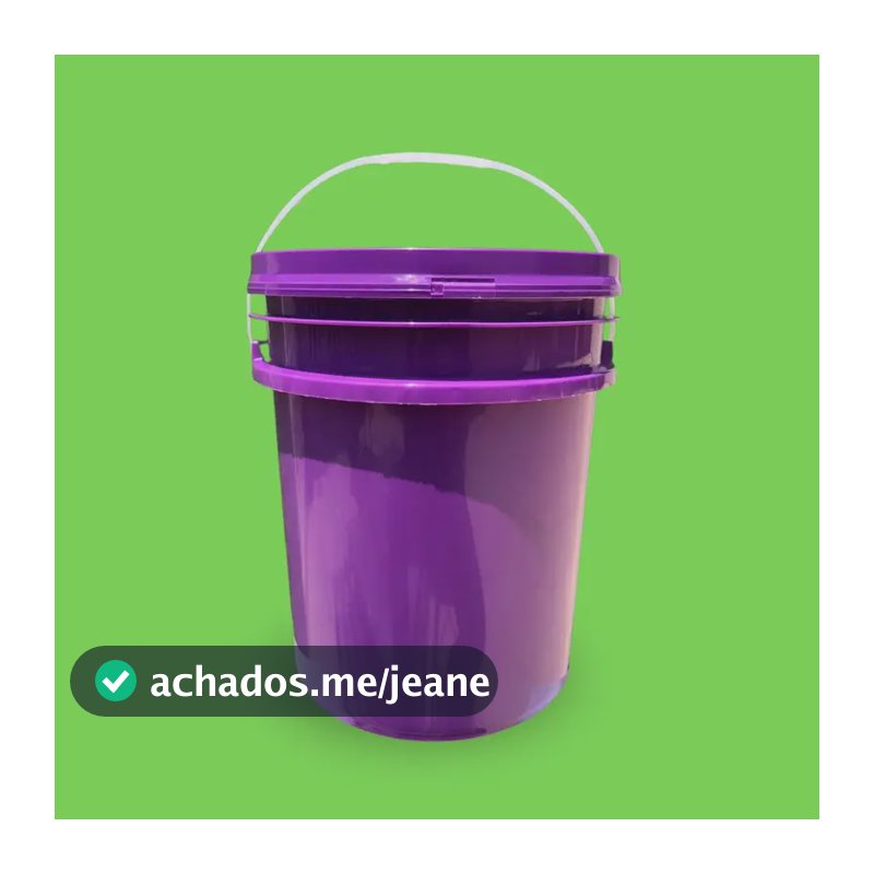 Balde Roxo 10l Para Isca Viva Plano Roxo