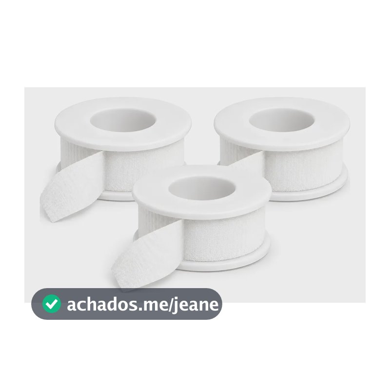 3 Fitas Siliconada Gel Extensão De Cílios 1,25mm Original Branco