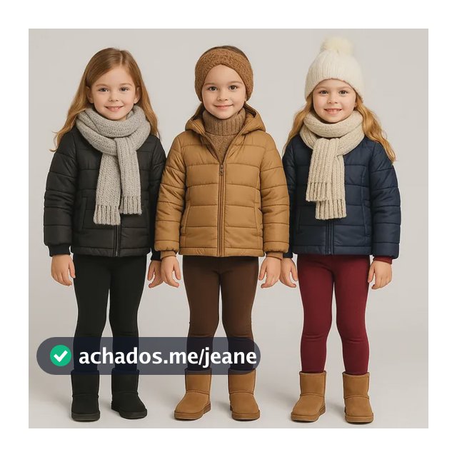 Kit 3 Calça Legging Infantil Menina Peluciada Termica Grossa