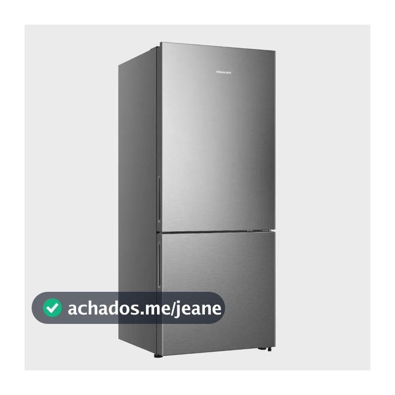 GELADEIRA HISENSE FROST FREE INVERSE 417L BOTTOM FREEZER RB422 INOX