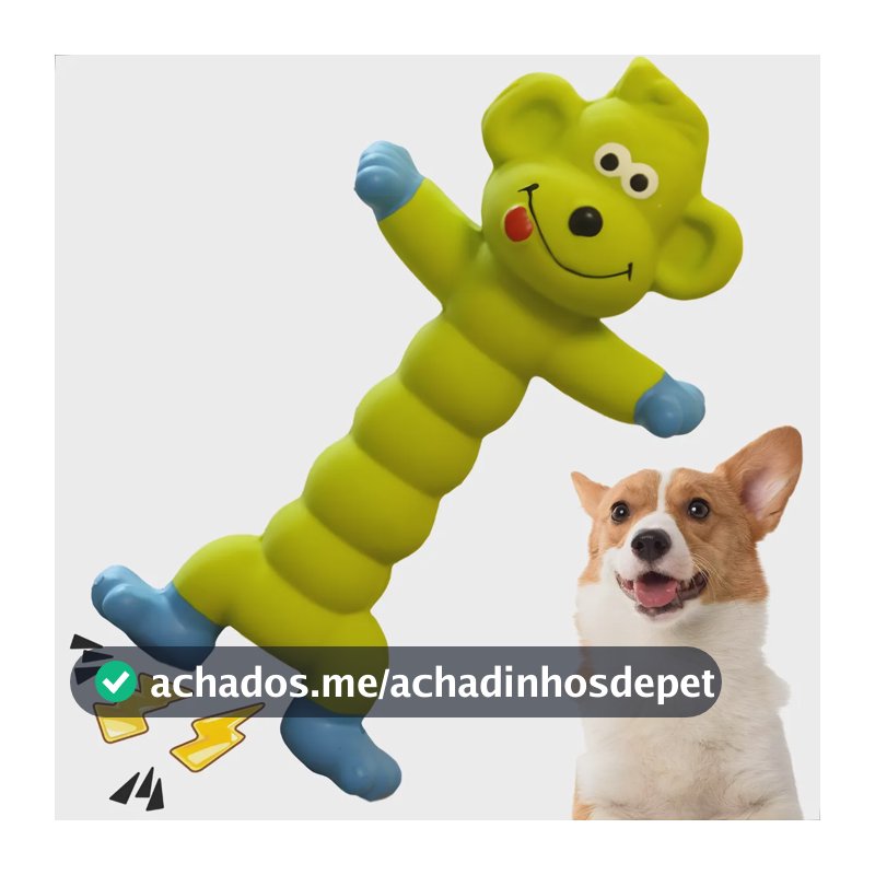 Brinquedo Interativo Mordedor Anti Tártaro Macaco Pet Látex
