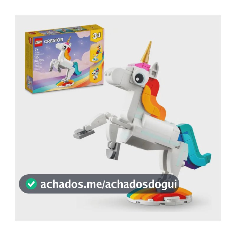 Creator 3 em 1 Unicórnio Mágico Lego 31140