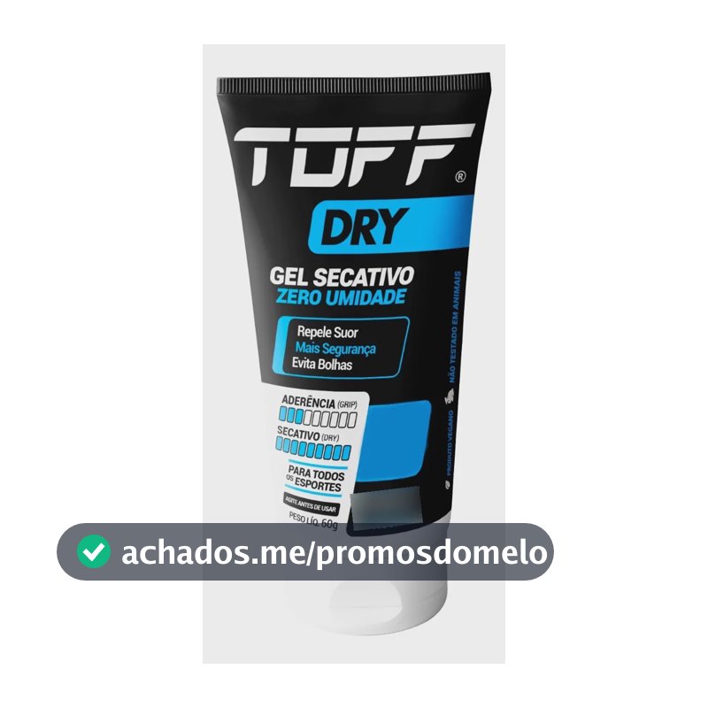Gel Toff Dry 60g Gel Secativo Para Mãos Braço Anti Suor