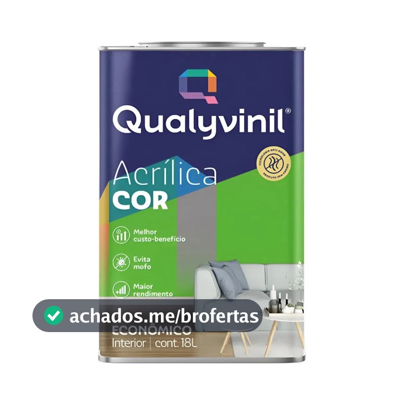 Qualyvinil Acrilica Economica Branco 1 8l Bco Balde Cor Cenoura