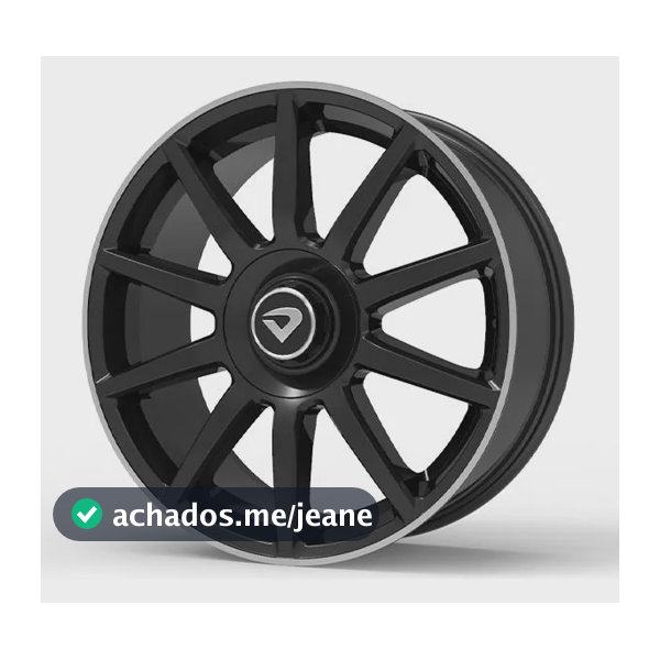 Roda Volcano Daimler - 17x7 - 4x100mm Preto Diamantado