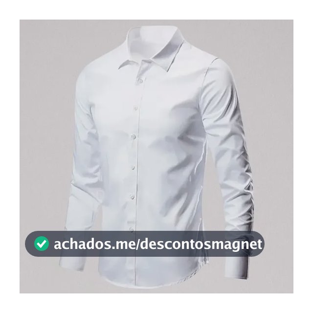 Camisa Social Manga Longa Slim Fit Masculina Clássica