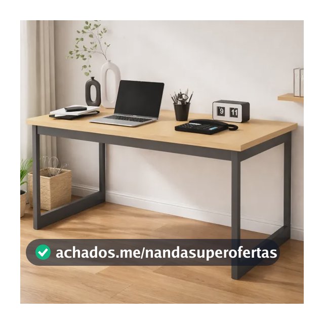 Mesa Escritório Industrial 150x60 Reforçado Ferro Homeoffice