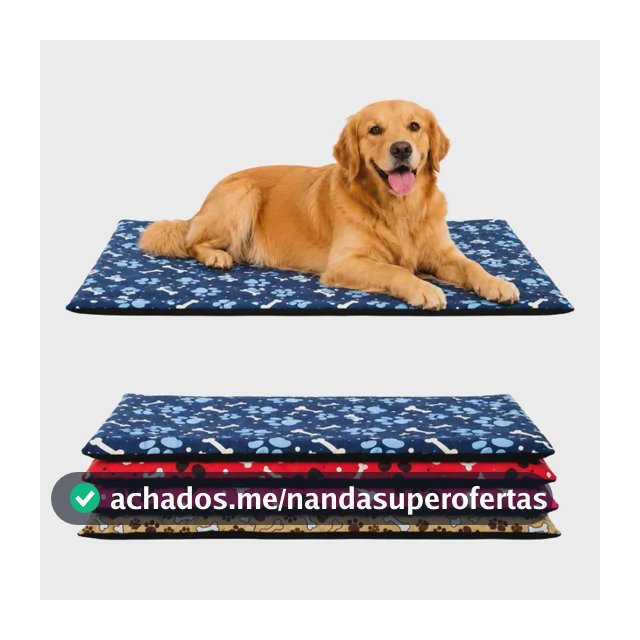 Caminha Pet Colchonete Slim Cachorro E Gato Modelo Simples G Azul G
