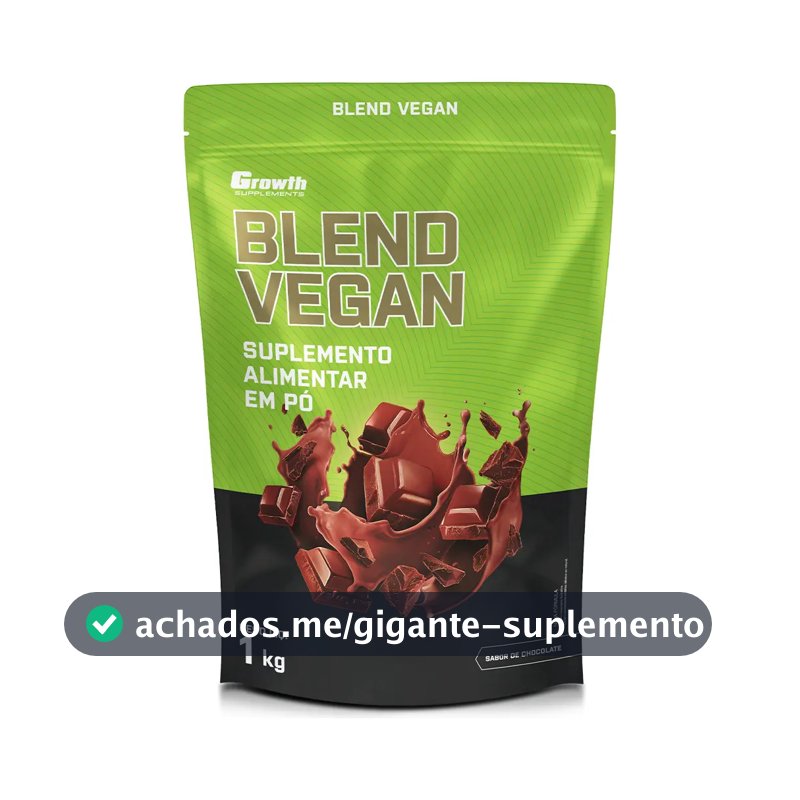 Blend Vegan (Proteína vegana) 1kg Growth Supplements - Sabor Chocolate