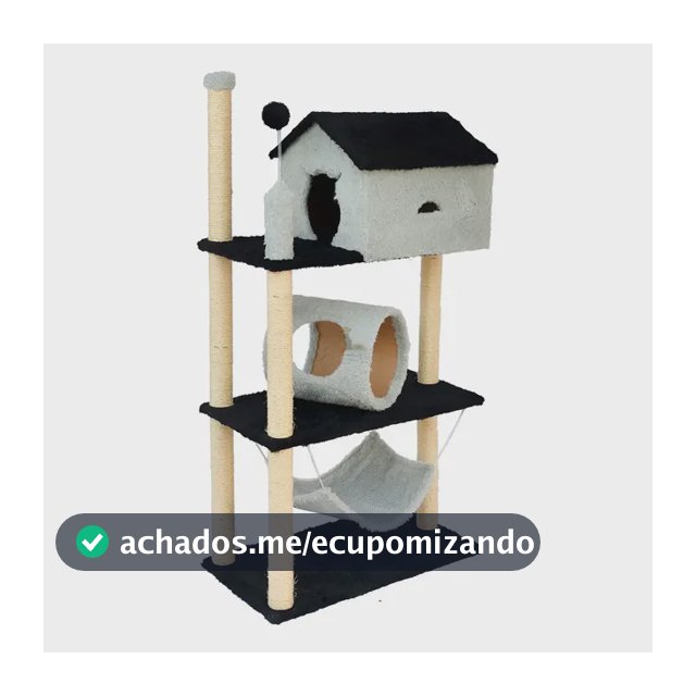 Arranhador Gato 3 Andares Casa Com Rede Playground Tunel