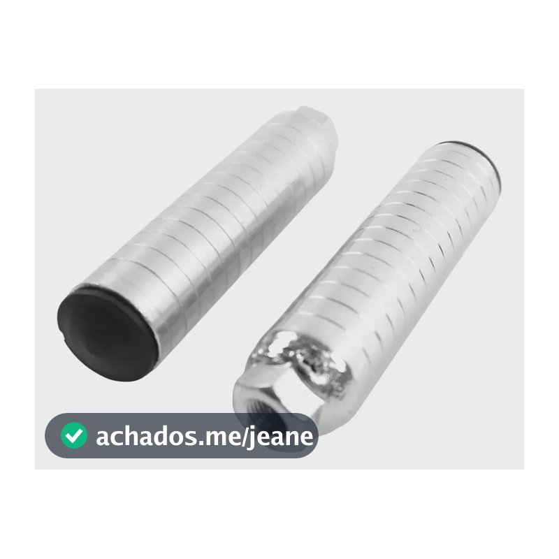 Pedaleira Pé De Apoio bicicleta Trolhinha Aço Prata bike 22,3,9 cm com porca embutida