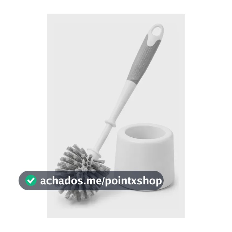Escova Sanitária Para Vaso Com Suporte Cabo Anatômico Branco
