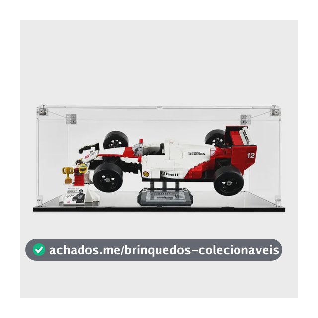 Expositor Para Lego Icons Senna Com Proteção Uv Ork Cristal/preto