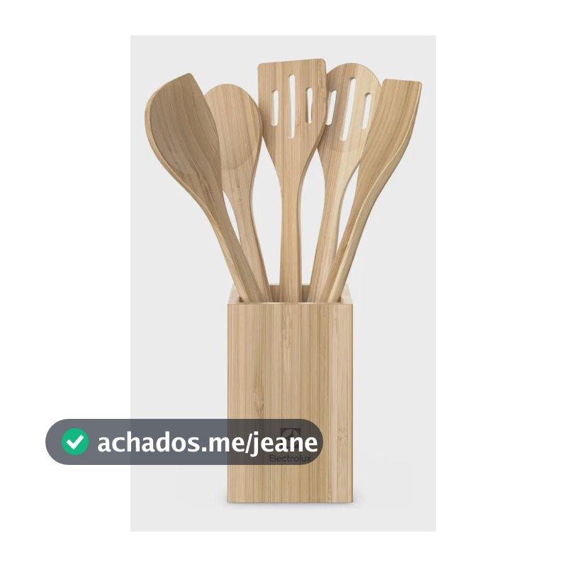 Electrolux Kit com 6 Utensílios de Bambu com Suporte