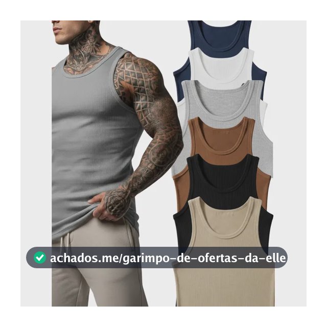 Kit 6 Regata Modelo Americano Canelada Premium Masculina