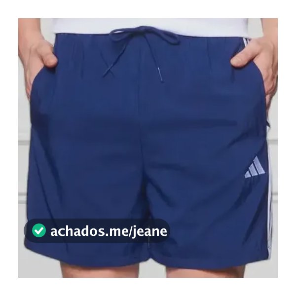 Short Masculino Chelsea Essential 3 Listras adidas Dark Blue Liso G