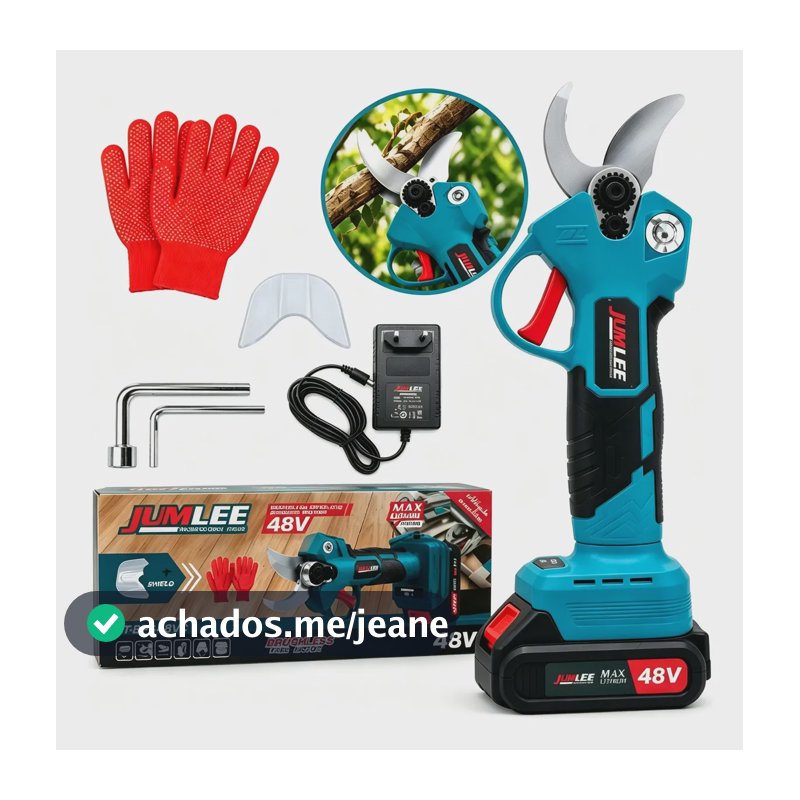 Tesoura De Poda Elétrica 48v Brushless Sem Fio Profissional Azul-celeste