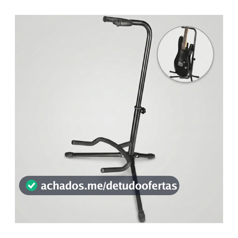 Suporte Para Violão Guitarra Baixo De Chão Voik Scv-310 Preto