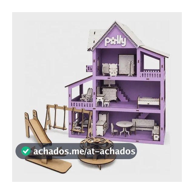 Grupo Paraíso Mdf kit casinha boneca 19 moveis vom parquinho postagem cor lilás