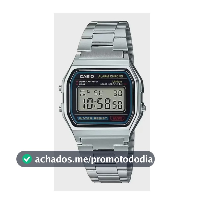 Relógio Casio Digital Vintage Prata Unissex Original Barato Prata