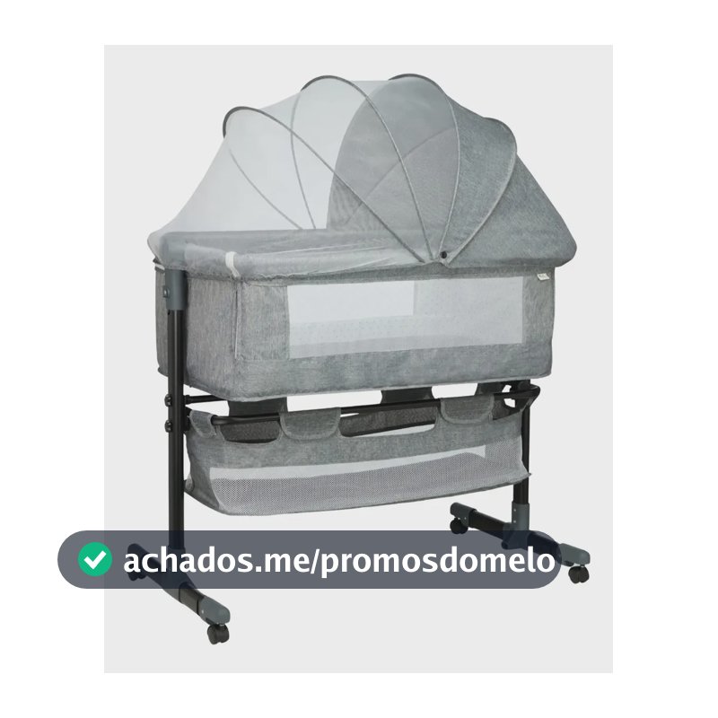 Berço Portátil Bebê Acoplado Co-Bed Connect Maxi Baby - CINZA