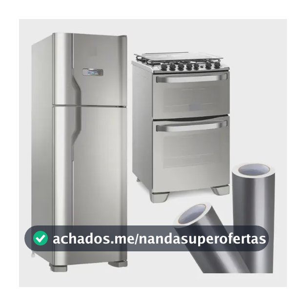 Adesivo Prata Inox Geladeira Móveis Armário 5mx50cm