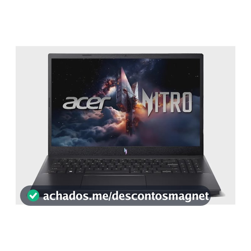 Notebook Gamer 15.6" Acer Nitro V 15 Processador Intel Core i7 de 13ª Geração Placa de Vídeo NVIDIA GeForce RTX 4060 de 8GB RAM de 16GB DDR5 SSD de 512GB Tela IPS Full HD de 165Hz Sistema Linux