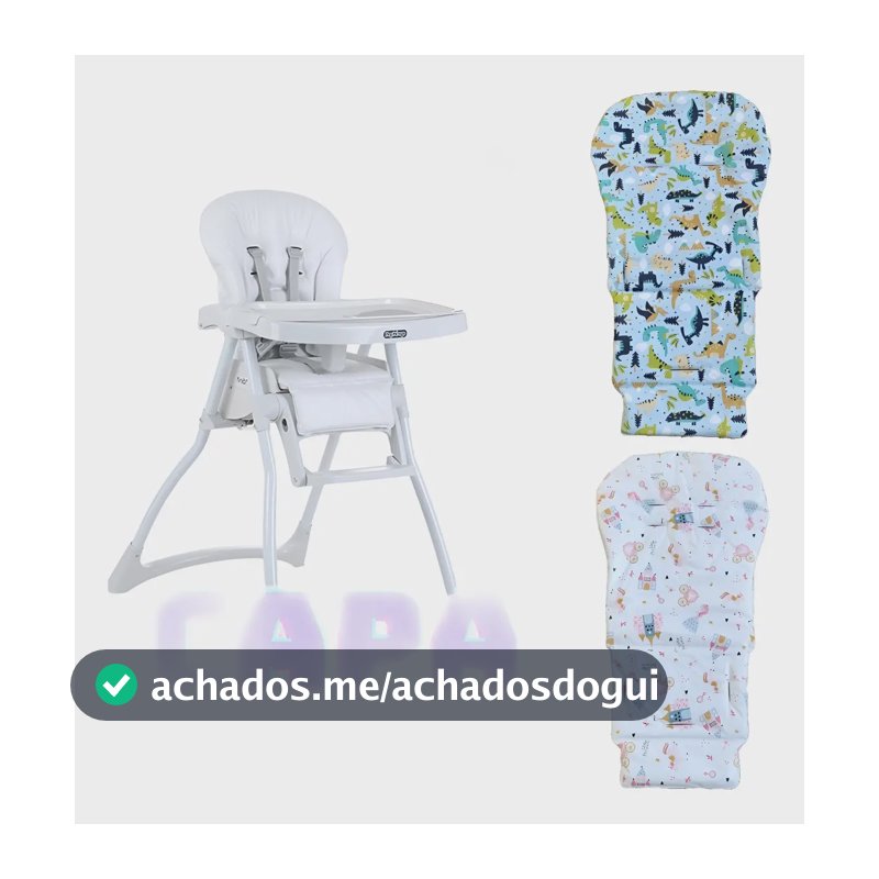 Estofado Ou Capa P/ Cadeirão Merenda De Alimentação Do Bebê Dinossauro