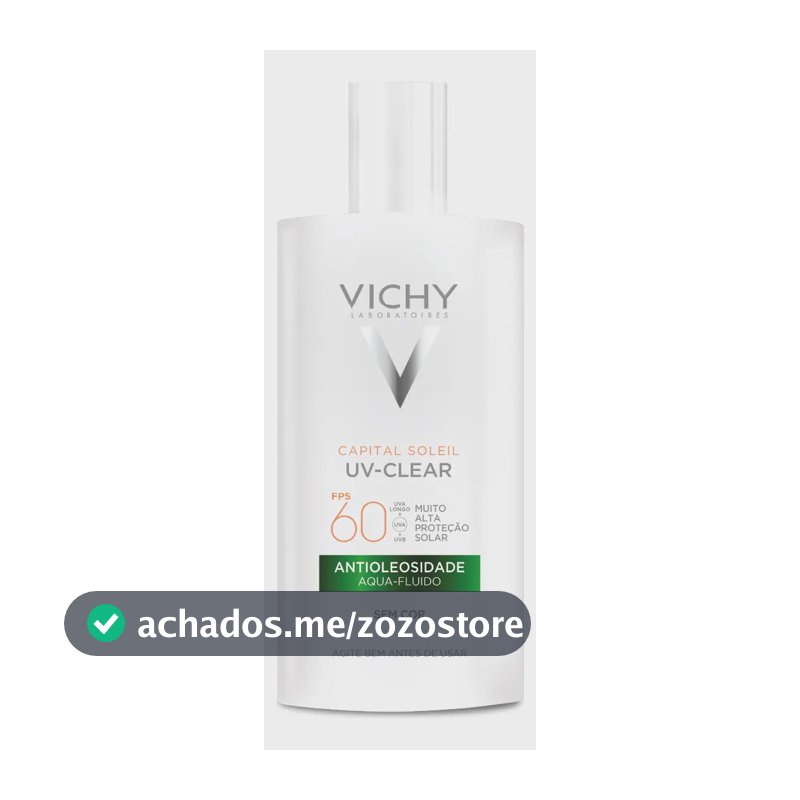 Protetor Solar Facial Sem Cor Antioleosidade Toque Seco FPS 60 Reduz Acne e Poros Acabamento Invisível Com Niacinamida Ácido Salicílico Capital Soleil UV-Clear Vichy 40g