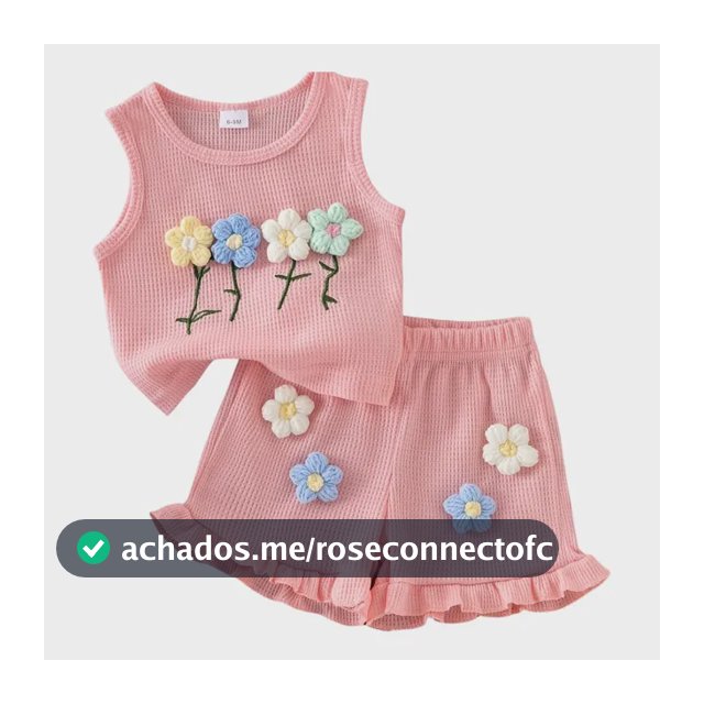 Conjunto Bebê Menina Blusa Xadrez Short Babado Rosa 18-24m