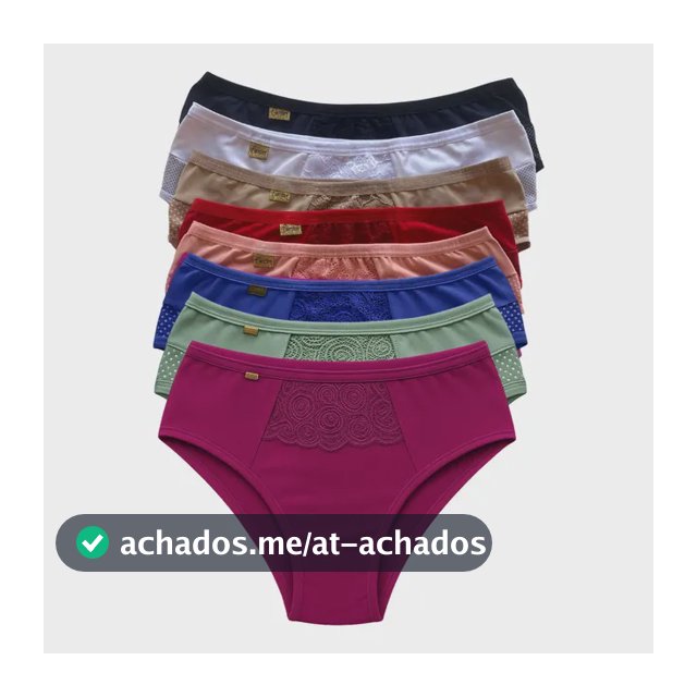 Kit 5 Calcinha Feminina Cintura Alta Cós Alto Conforto