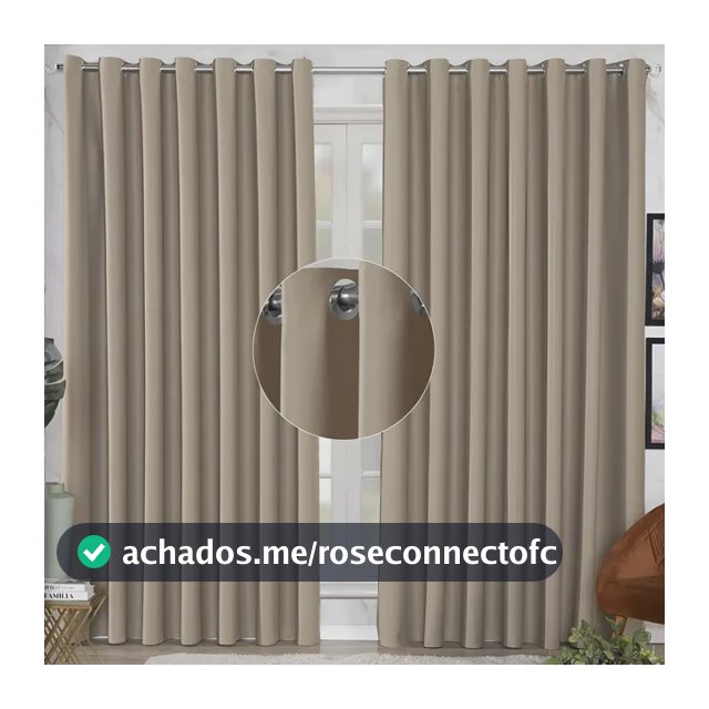 Cortina Blackout Tecido Grosso 2,80x2,30 Porta Sala Quarto