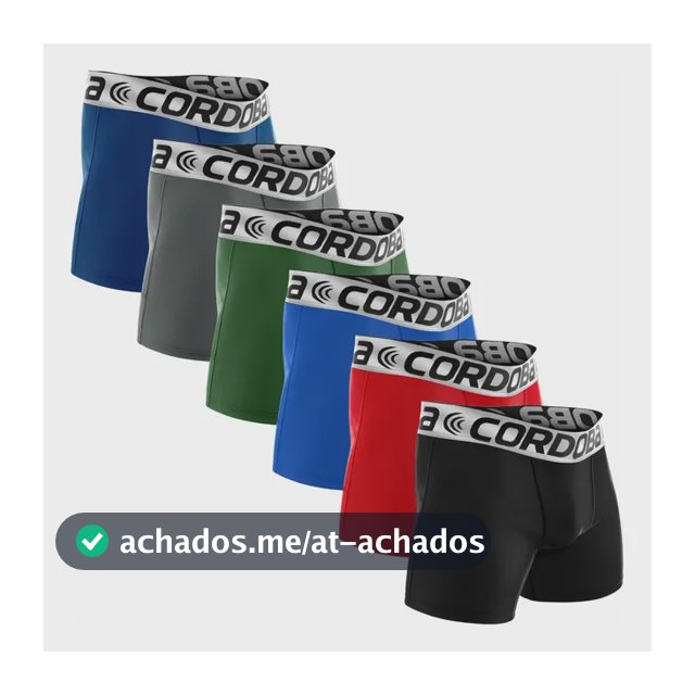 Kit 6 Cuecas Box Boxer Masculina Microfibra Sortidas