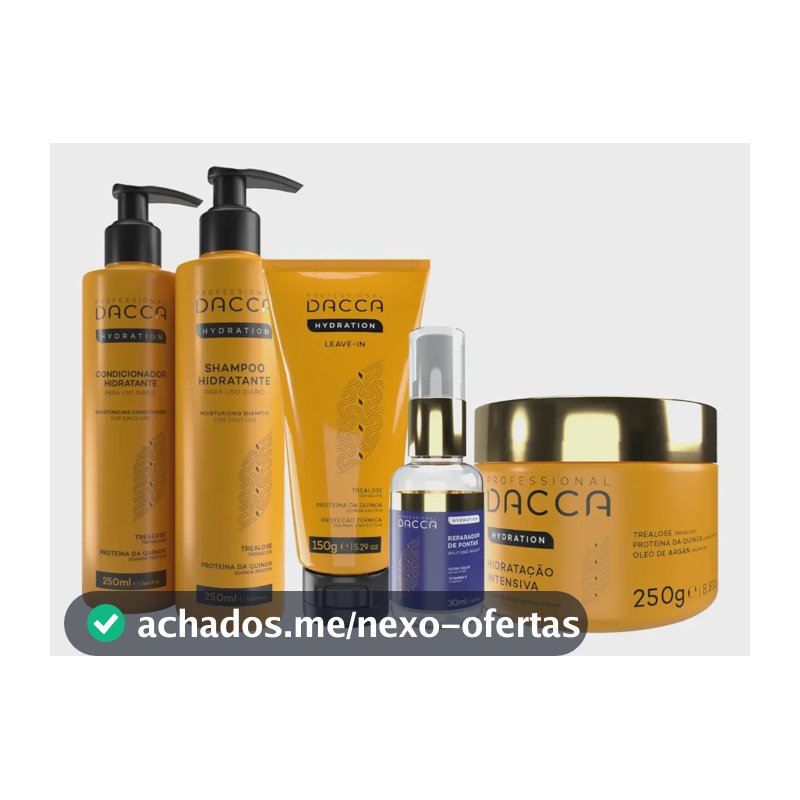 Kit Hidratação Completa Capilar + Óleo De Cabelo Dacca