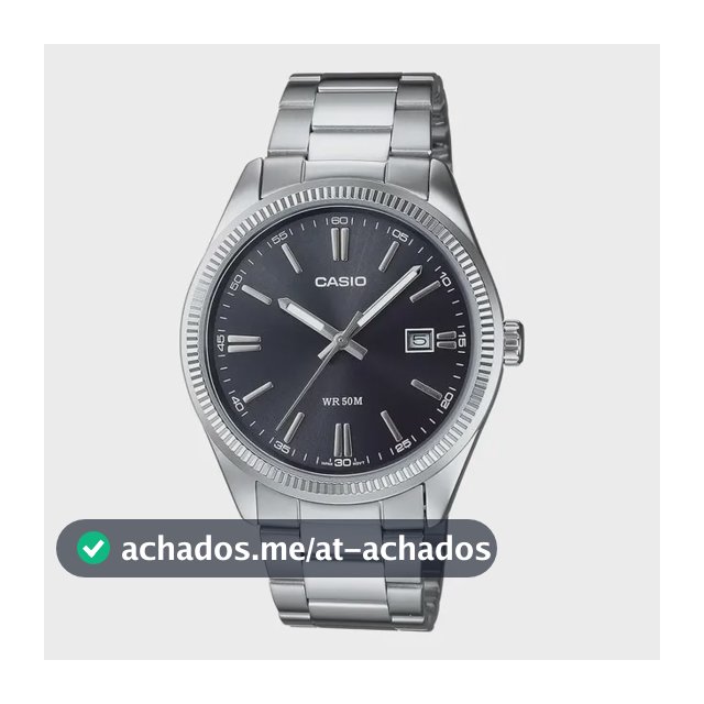 Relógio de pulso Casio Analógico com corria de aço inoxidável cor prateado - fondo preto