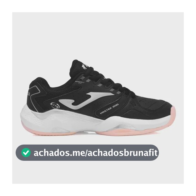 Tênis Joma Master 1000 Lady Clay Preto E Rosa Feminino
