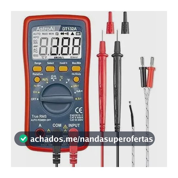 Multímetro Digital Astroai Trms 4000C Com Voltímetro 600v Cc/ca E Variação Automática Rápida Mede Com Precisão A Tensão,a Corrente,a Resistência E A Capacitância