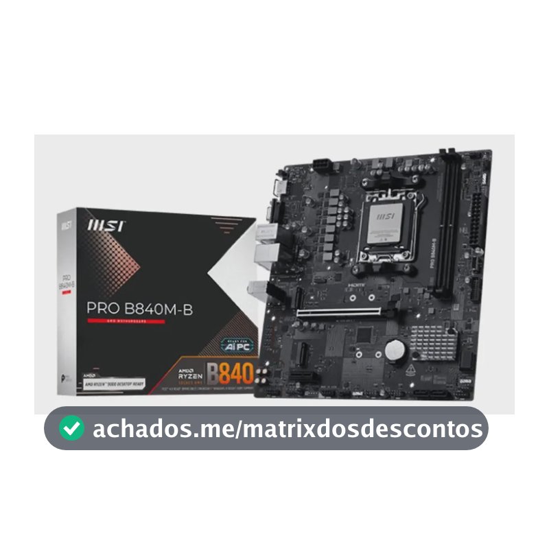 Placa-mãe Msi Pro B840m-b Am5 Preto