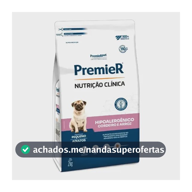 Premier Hipoalergênico Cães Sabor Cordeiro 2 Kg