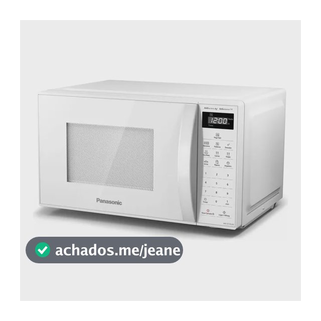 Microondas Panasonic Tecnologia Antibactéria AG 21L Branco - NN-ST25LWRU