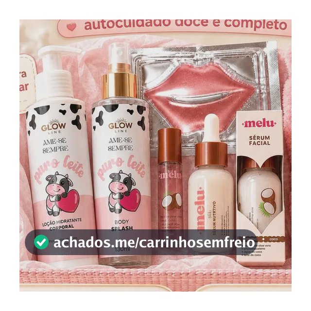 Kit Presente Feminino Melu Skincare Body Splash Autocuidado